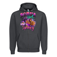 Smoke Sorta sweet sorta spooky sneaker and heel afro wom Zipper Hoodie - RanaPortraitStore