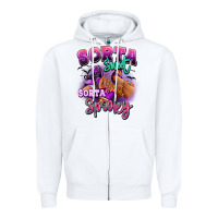 White Sorta sweet sorta spooky sneaker and heel afro wom Zipper Hoodie - RanaPortraitStore