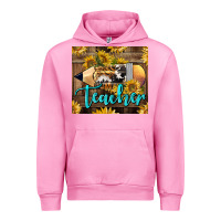 Fuchsia Pink Western Teacher Pencil With Sunflowers Urban Hoodie - LillyAllenDesigns