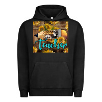 Pigment Black Western Teacher Pencil With Sunflowers Urban Hoodie - LillyAllenDesigns