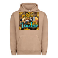 Pigment Burro Western Teacher Pencil With Sunflowers Urban Hoodie - LillyAllenDesigns