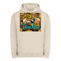 Pigment French Oak Western Teacher Pencil With Sunflowers Urban Hoodie - LillyAllenDesigns