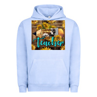 Pigment Grape Ice Western Teacher Pencil With Sunflowers Urban Hoodie - LillyAllenDesigns
