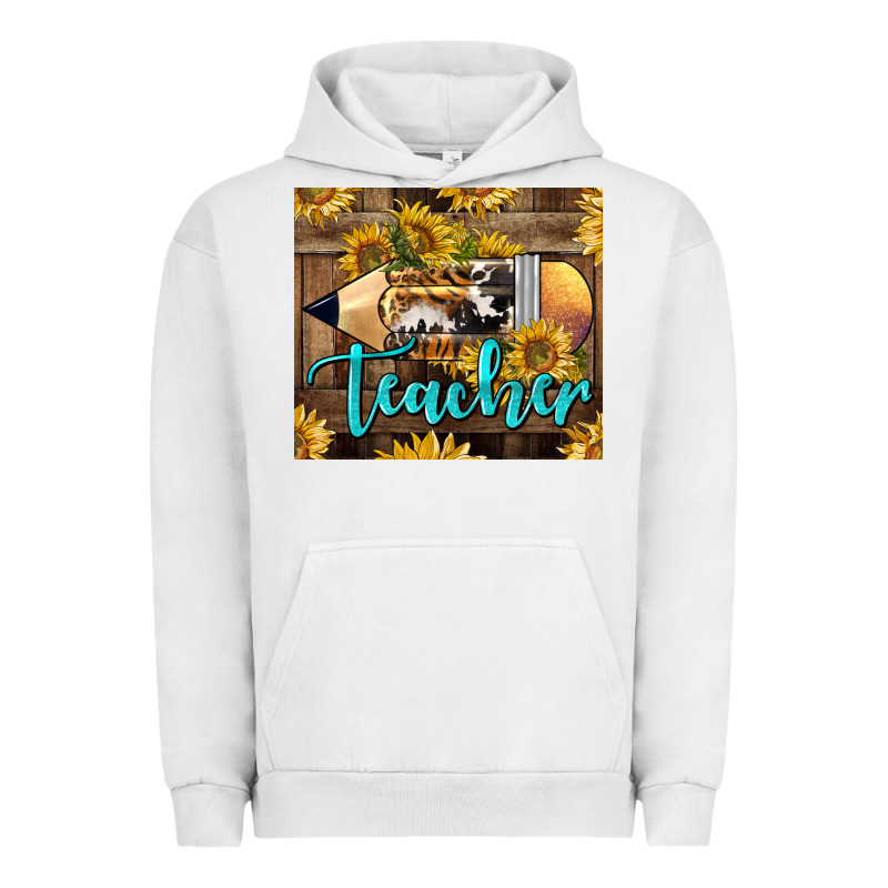 Western Teacher Pencil With Sunflowers Urban Hoodie by LillyAllenDesigns | Teevron