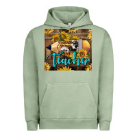 Pigment Oil Green Western Teacher Pencil With Sunflowers Urban Hoodie - LillyAllenDesigns