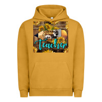 Pigment Peanut Butter Western Teacher Pencil With Sunflowers Urban Hoodie - LillyAllenDesigns