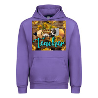 Tulip Western Teacher Pencil With Sunflowers Urban Hoodie - LillyAllenDesigns