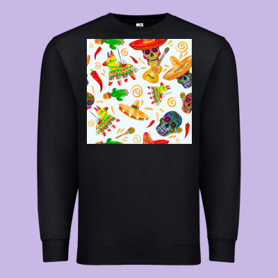 Mexico Seamless Pattern Premium Sweatshirt Designed By Fadigitalartstudio