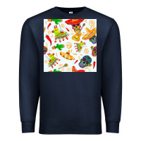 Navy mexico seamless pattern Premium Sweatshirt - FaDigitalArtStudio