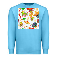 Ocean Blue mexico seamless pattern Premium Sweatshirt - FaDigitalArtStudio