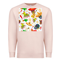 Pale Pink mexico seamless pattern Premium Sweatshirt - FaDigitalArtStudio