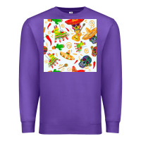 Purple mexico seamless pattern Premium Sweatshirt - FaDigitalArtStudio