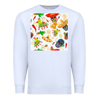 White mexico seamless pattern Premium Sweatshirt - FaDigitalArtStudio