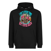 Black i hate everyone but coffee helps Heavyweight Hoodie - Zillion Design Studio