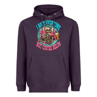 Plum i hate everyone but coffee helps Heavyweight Hoodie - Zillion Design Studio