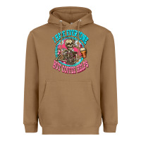 Toasted Coconut i hate everyone but coffee helps Heavyweight Hoodie - Zillion Design Studio