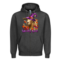 Charcoal Heather Spooky Goat Zipper Hoodie - RanaPortraitStore