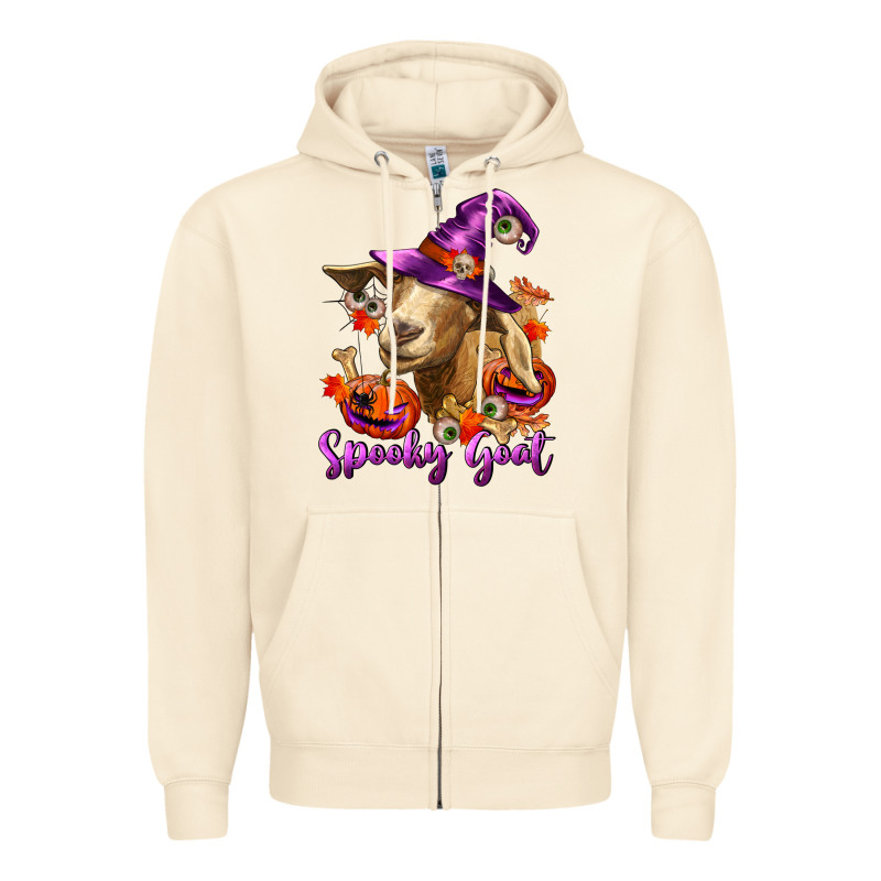 Spooky Goat Zipper Hoodie by RanaPortraitStore | Teevron