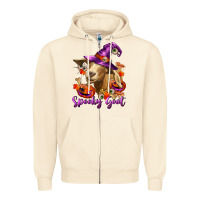 Sandshell Spooky Goat Zipper Hoodie - RanaPortraitStore