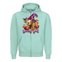 Seafoam Spooky Goat Zipper Hoodie - RanaPortraitStore