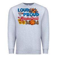 Heather Grey loud and proud basketball mom Premium Sweatshirt - HRA Design Shop