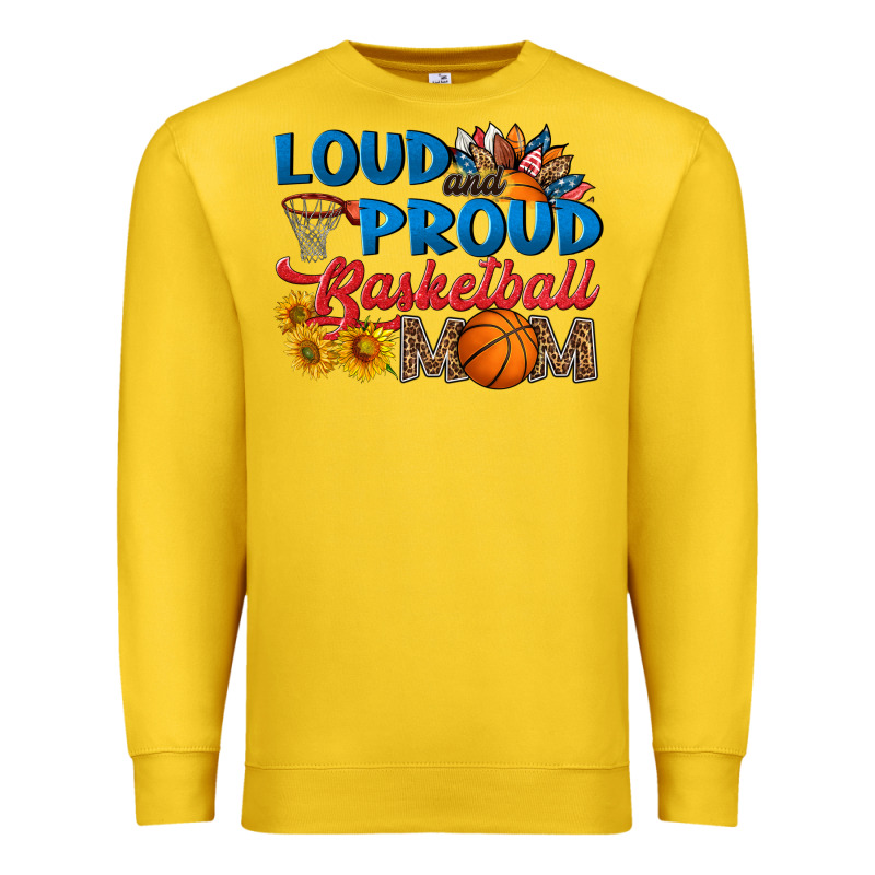 Loud And Proud Basketball Mom Premium Sweatshirt by HRA Design Shop | Teevron