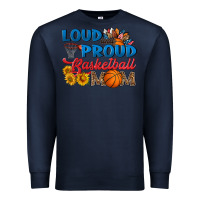 Navy loud and proud basketball mom Premium Sweatshirt - HRA Design Shop