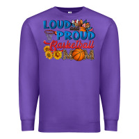 Purple loud and proud basketball mom Premium Sweatshirt - HRA Design Shop