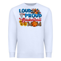 White loud and proud basketball mom Premium Sweatshirt - HRA Design Shop