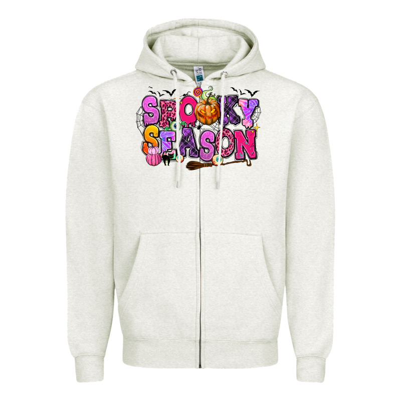 Spooky Season Halloween Zipper Hoodie by RanaPortraitStore | Teevron