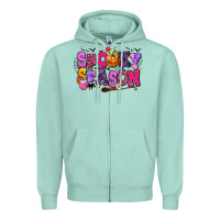 Seafoam Spooky season Halloween Zipper Hoodie - RanaPortraitStore