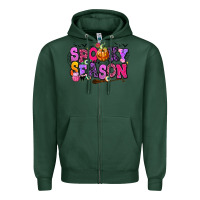 Sports Green Spooky season Halloween Zipper Hoodie - RanaPortraitStore