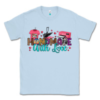 Dusty Blue handmade with love Classic Tee - RanaPortraitStore