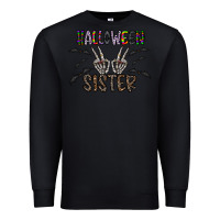 Black halloween sister Premium Sweatshirt - CowhideDigitalArt