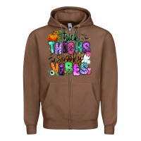 Chestnut Thick thighs spooky vibes Zipper Hoodie - RanaPortraitStore
