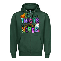 Sports Green Thick thighs spooky vibes Zipper Hoodie - RanaPortraitStore