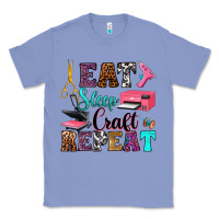 Colony Blue eat sleep craft repeat Classic Tee - RanaPortraitStore