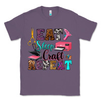 Lavender eat sleep craft repeat Classic Tee - RanaPortraitStore