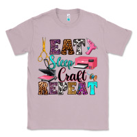 Lilac eat sleep craft repeat Classic Tee - RanaPortraitStore