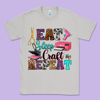 Eat Sleep Craft Repeat Classic Tee Designed By Ranaportraitstore