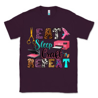 Plum eat sleep craft repeat Classic Tee - RanaPortraitStore