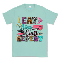 Seafoam eat sleep craft repeat Classic Tee - RanaPortraitStore