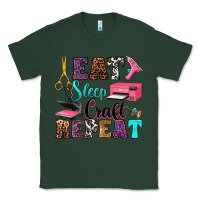 Sports Green eat sleep craft repeat Classic Tee - RanaPortraitStore