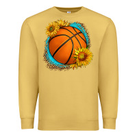 Antique Gold western basketball with sunflower Premium Sweatshirt - HRA Design Shop