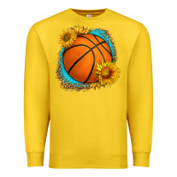 Lemon western basketball with sunflower Premium Sweatshirt - HRA Design Shop