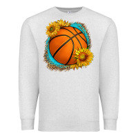 Oatmeal Heather western basketball with sunflower Premium Sweatshirt - HRA Design Shop
