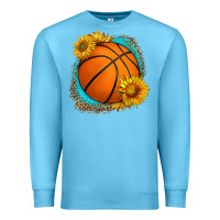Ocean Blue western basketball with sunflower Premium Sweatshirt - HRA Design Shop