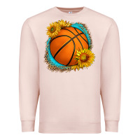 Pale Pink western basketball with sunflower Premium Sweatshirt - HRA Design Shop