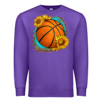 Purple western basketball with sunflower Premium Sweatshirt - HRA Design Shop