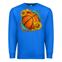 True Royal western basketball with sunflower Premium Sweatshirt - HRA Design Shop